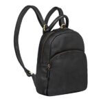 Black Fashion Leather Backpack Bag For Women